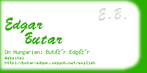 edgar butar business card